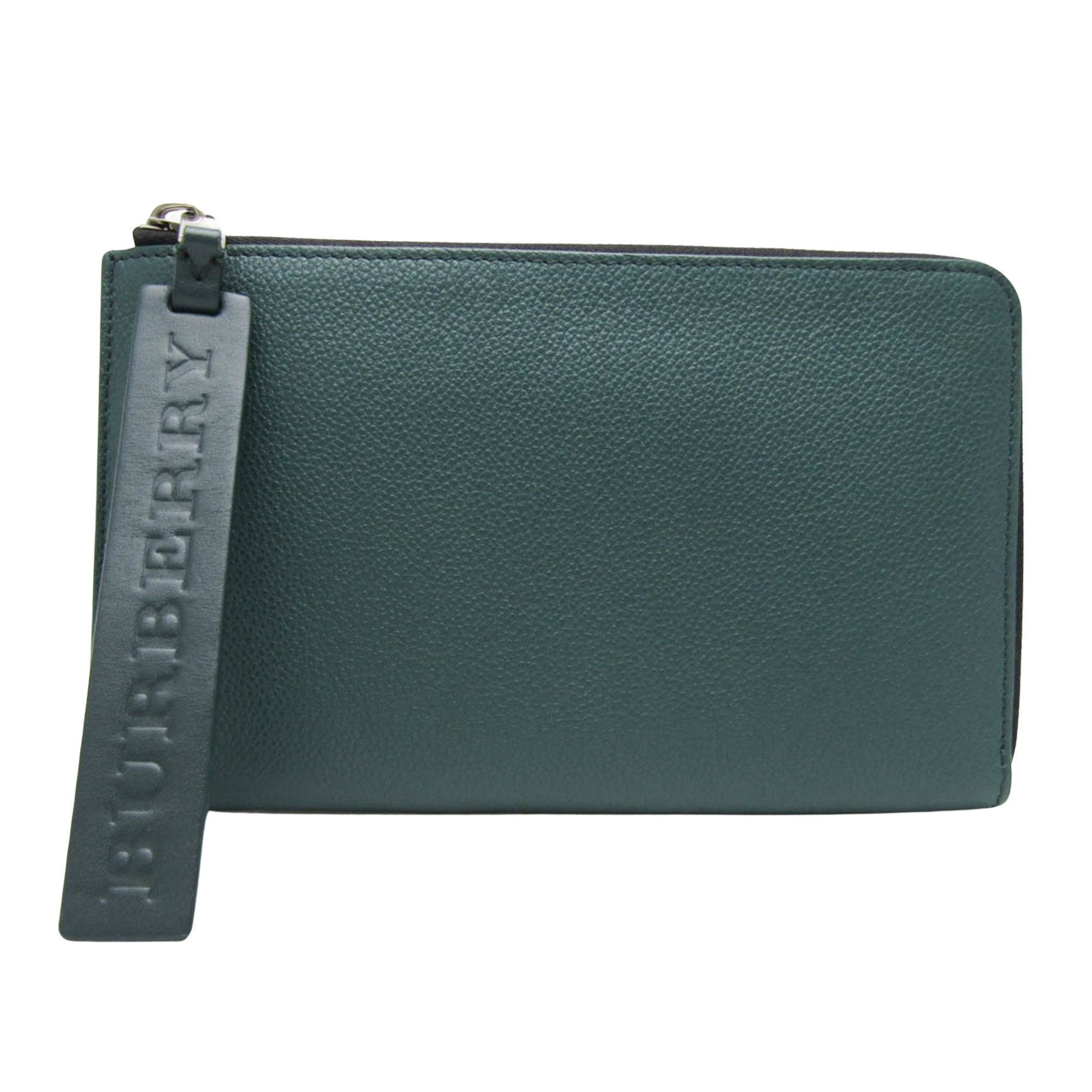 Burberry - Green Leather Clutch Bag (Pre-Owned)