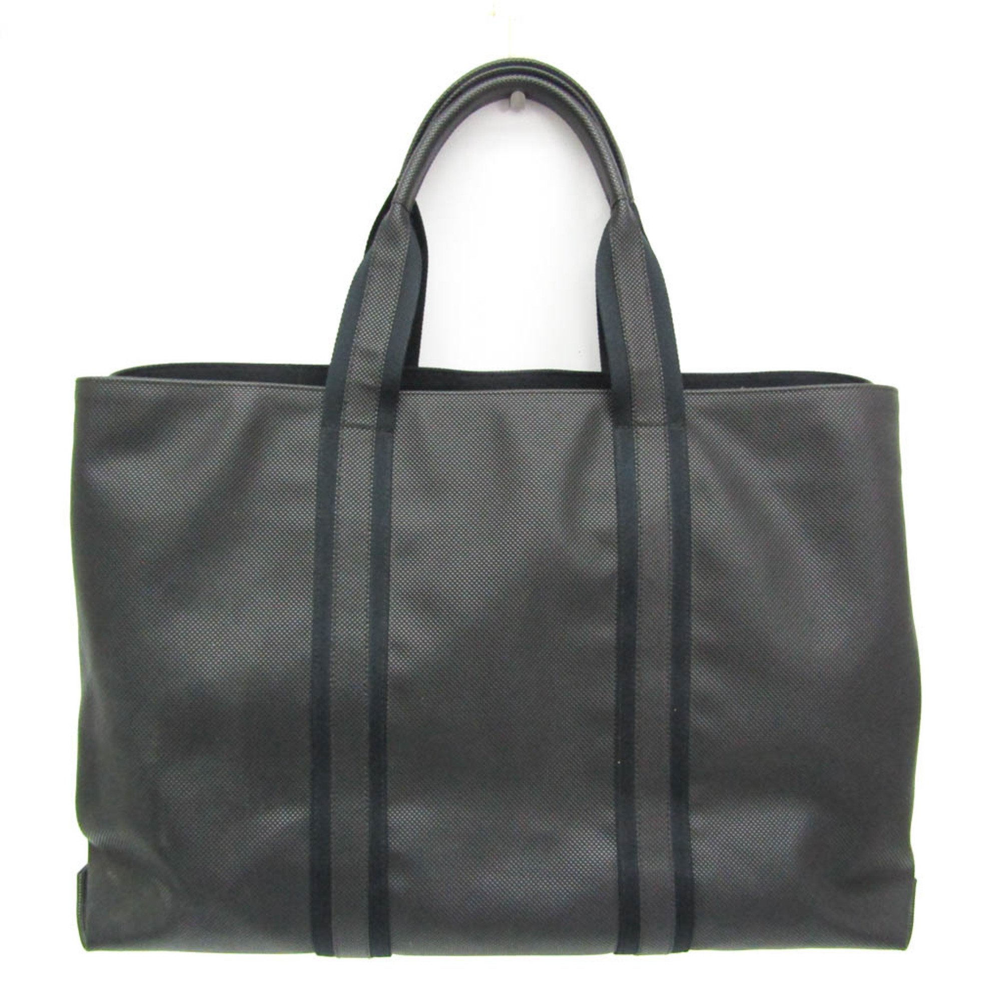 Bottega Veneta Marco Polo Black Canvas Tote Bag (Pre-Owned)