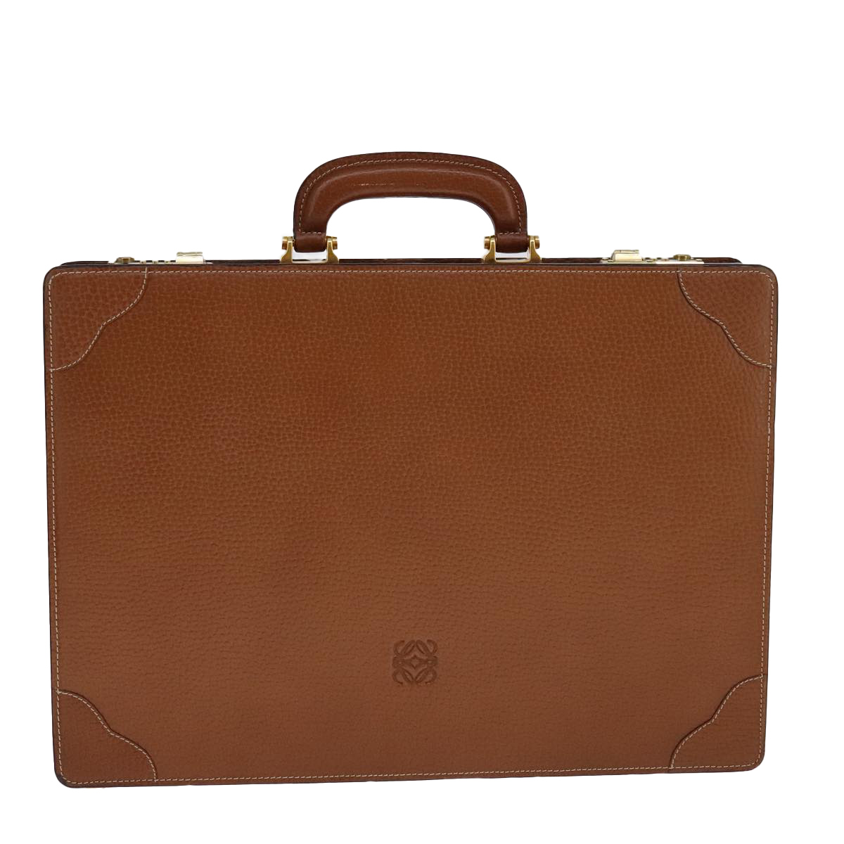 Loewe Brown Leather Briefcase Bag (Pre-Owned)