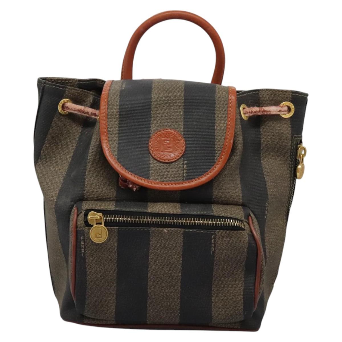 Vintage fendi Pequin Canvas Leather Backpack Fendi Pequin Backpack Vintage - Brown Backpacks, Handbags  main image 3