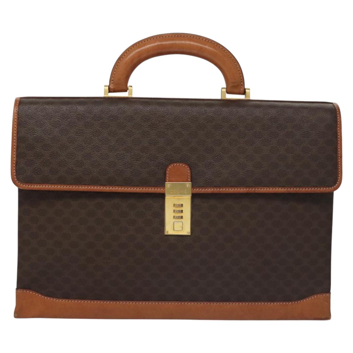 C line Macadam Brown Canvas Briefcase Bag (Pre-Owned)