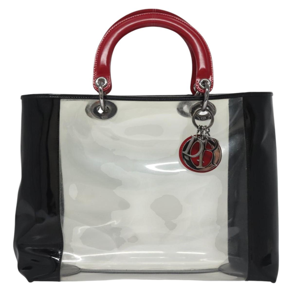 Christian Dior Lady Dior Bag Transparent Pvc Handbag (Pre-Owned)