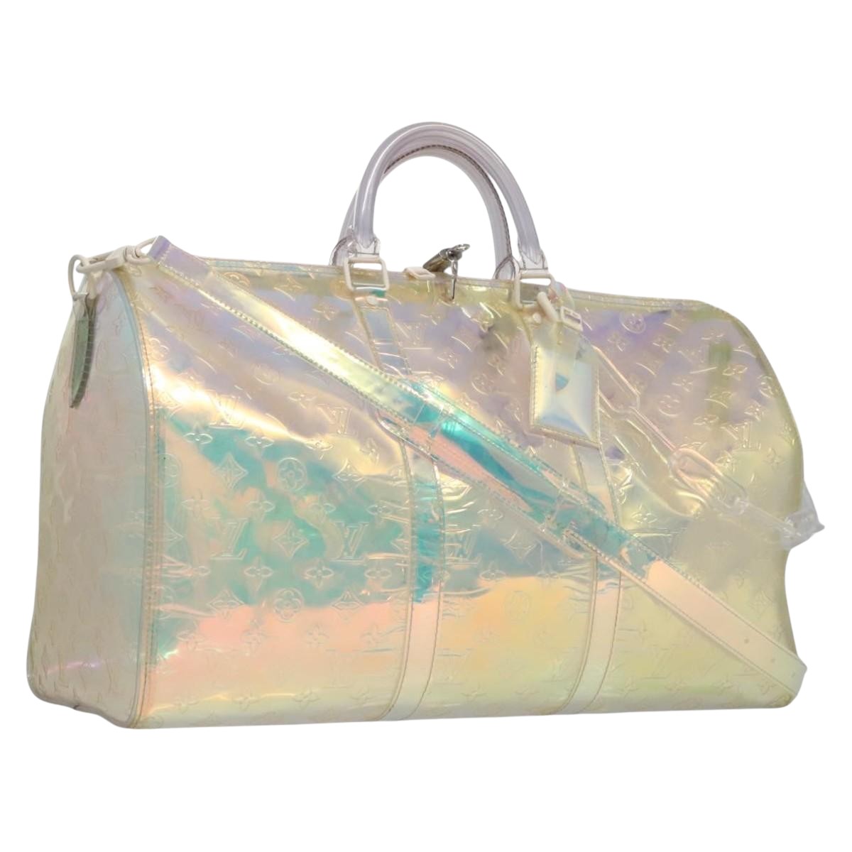 Louis Vuitton Keepall Bandouliere 50 Clear Leather Travel Bag