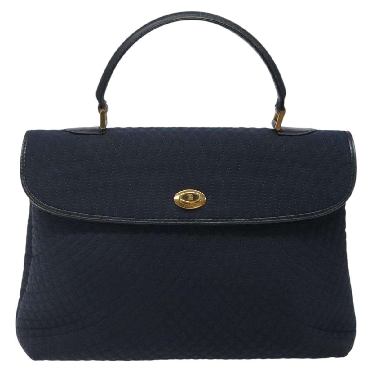 Bally marineblaue Nylonhandtasche authentisch