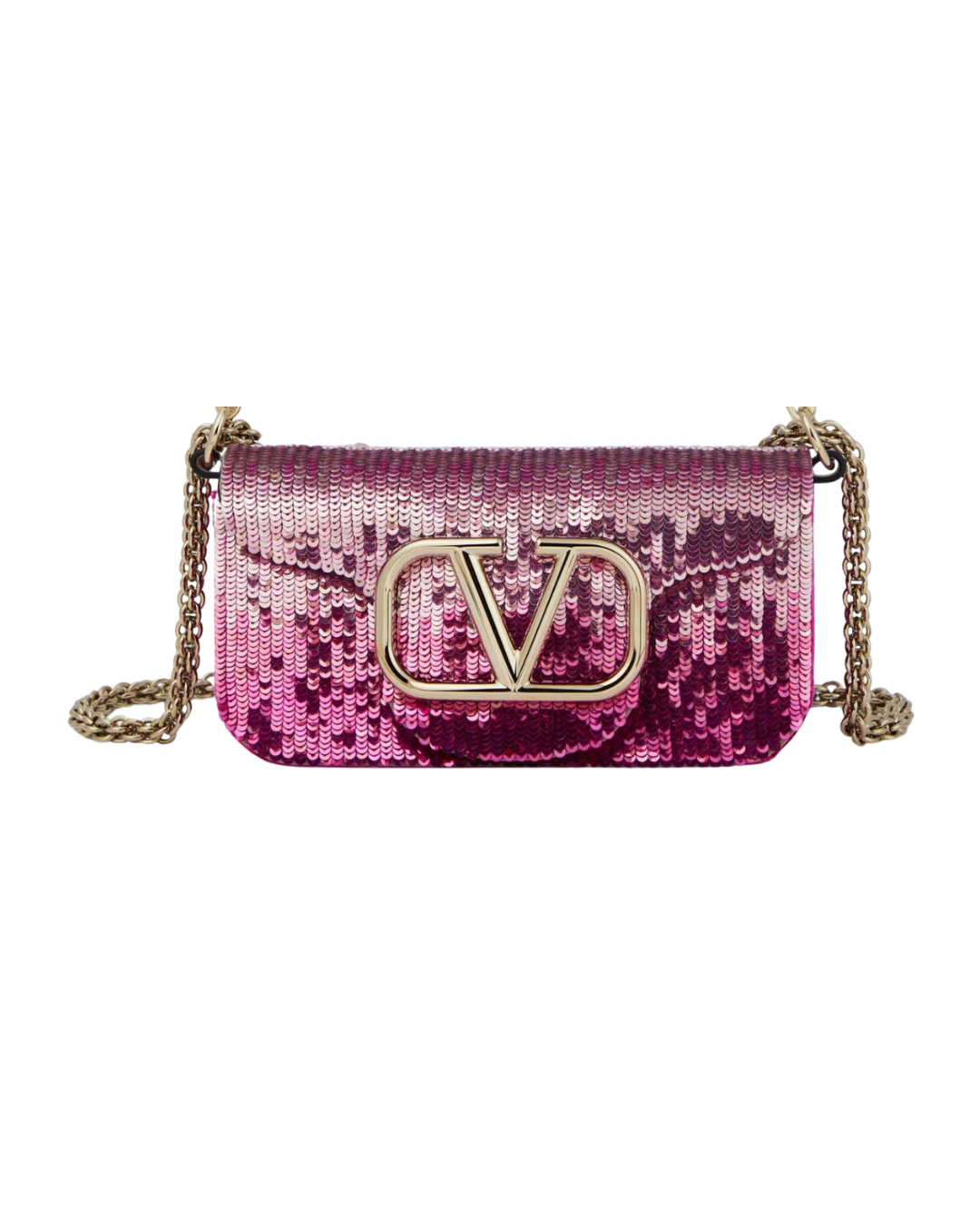 Valentino Garavani Vlogo Loco Flap Shoulder Bag Embellished Embroidered Leather Pink Satin Clutche & Pouche Bag (Pre-Owned)