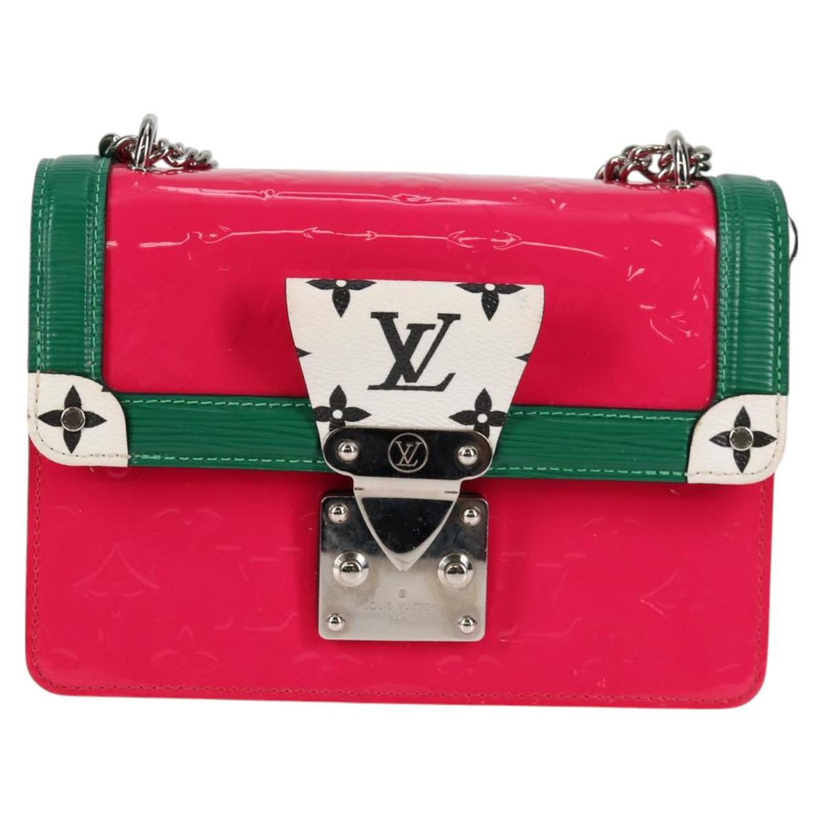 Louis Vuitton Wynwood Pink Patent Leather Shoulder Bag Authentic