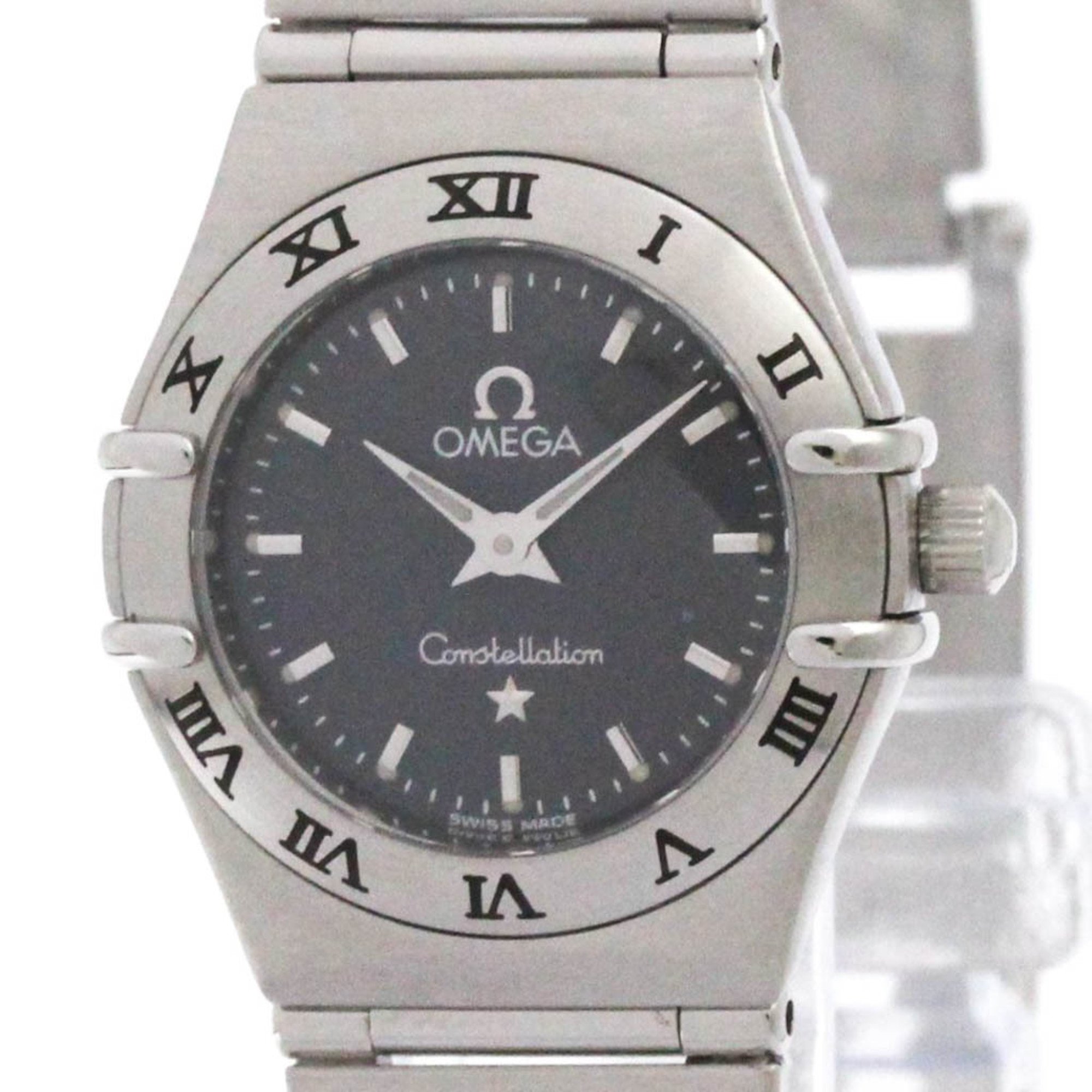 Omega Constellation Grey Steel Bag Watch Pre-Owned 1086$
