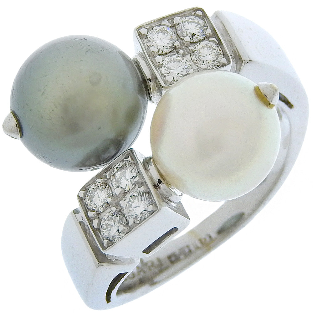 Bulgari Lucia Silver White Gold Ring Jewelry Pre-Owned 3712$