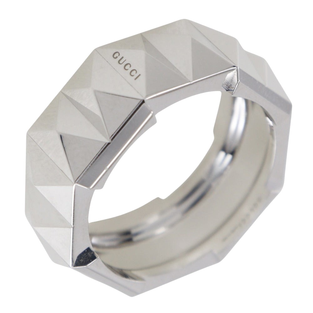 GUCCI*Link To Love リング ロゴ入18Kホワイトゴールド指輪 国内発送/GUCCI/Link To Love 18K ホワイトゴールド リング