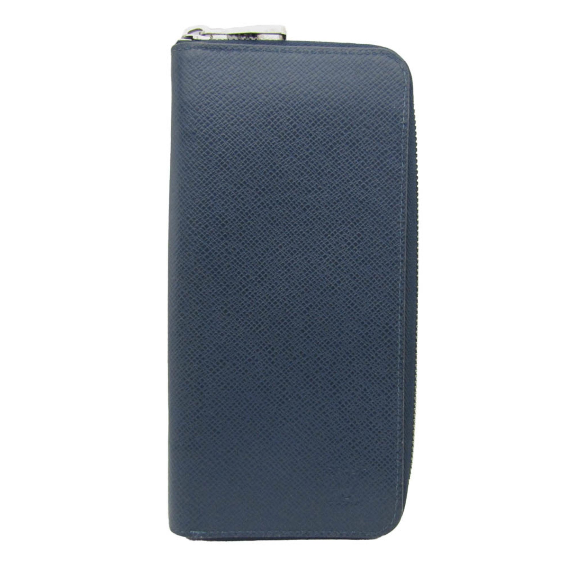 Louis Vuitton Zippy Wallet Vertical Navy Leather Wallet (Pre-Owned)