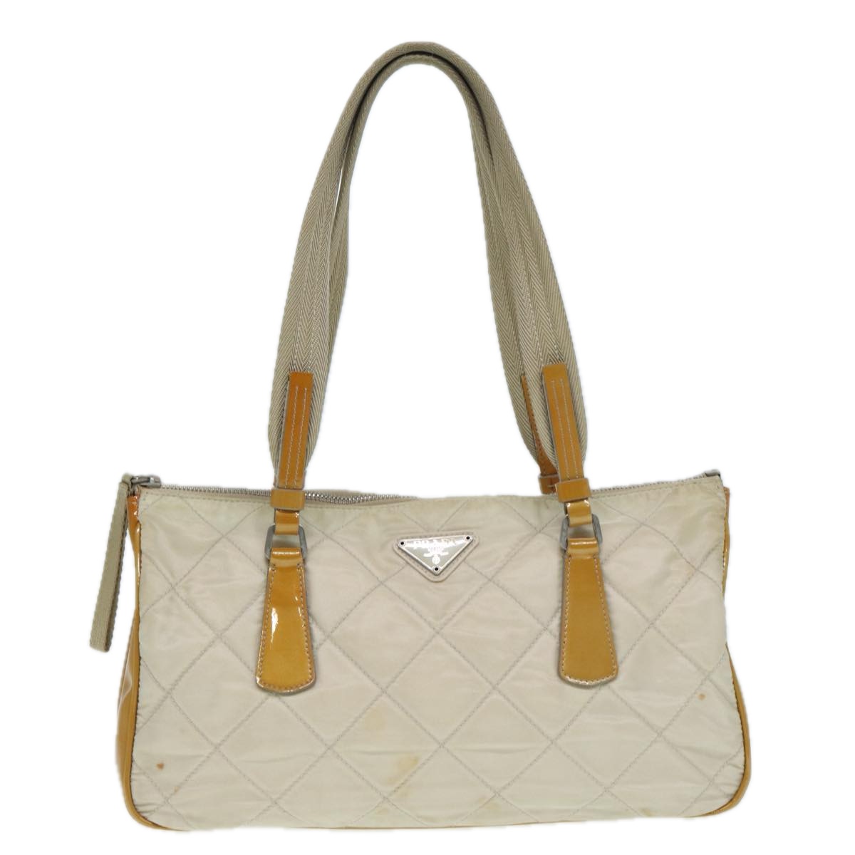 Prada Tessuto Beige Synthetic Authentic Shoulder Bag